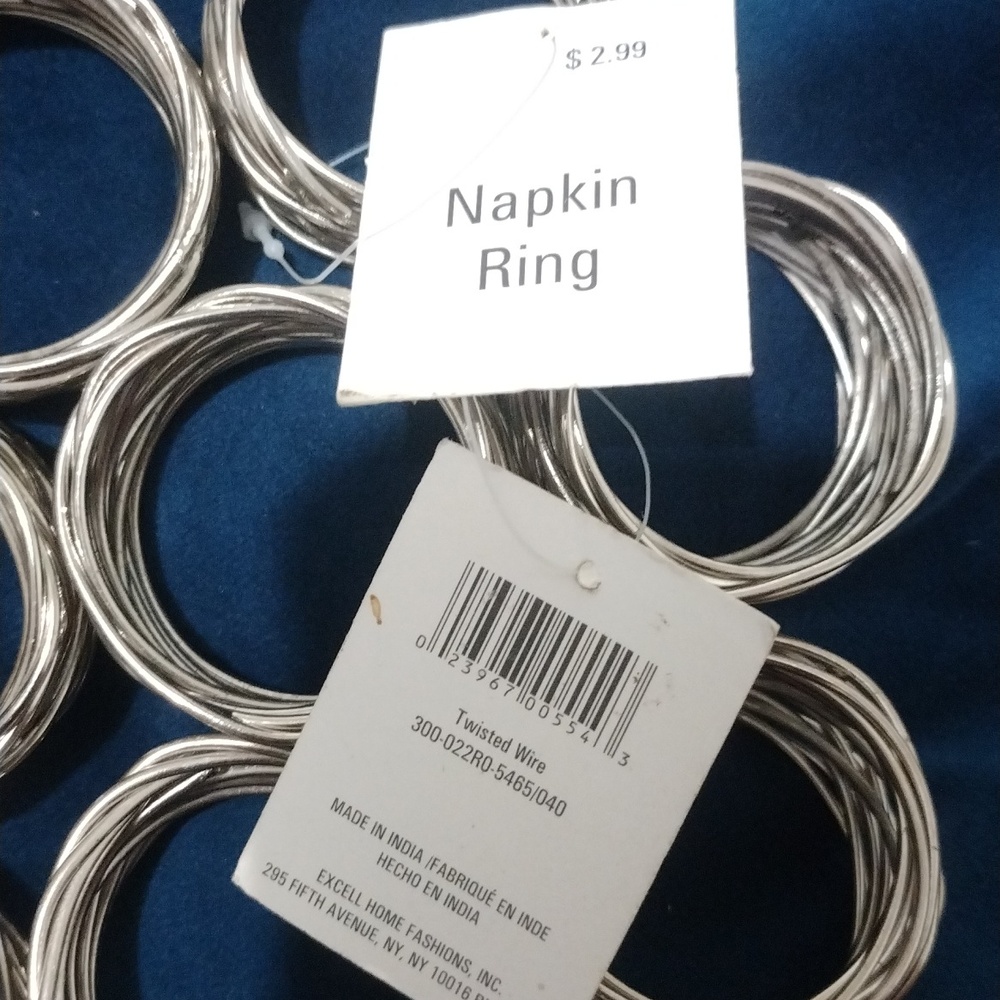Silver Napkin Rings Set - Picture 4 of 4